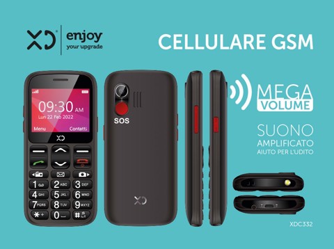 XD Enjoy XDC332 cellulare 5,87 cm (2.31") Nero Telefono per anziani