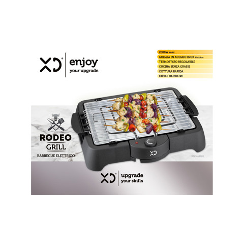 XD Enjoy XDCHA8022 barbecue per l'aperto e bistecchiera Da tavolo Elettrico Argento 2000 W