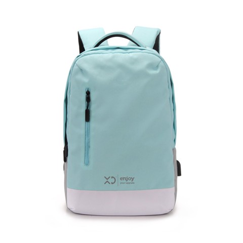 XD Enjoy XDKL504LBL borsa per notebook 39,6 cm (15.6") Zaino Colore acqua, Grigio, Bianco