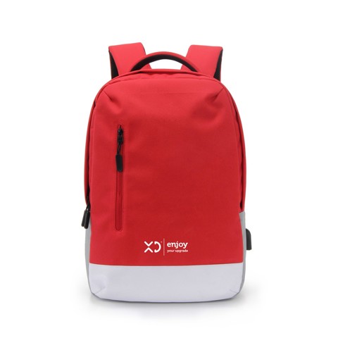 XD Enjoy XDKL504RED borsa per notebook 39,6 cm (15.6") Zaino Grigio, Rosso, Bianco
