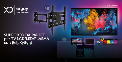 XD Enjoy XDLHTP06400 Supporto TV a parete 139,7 cm (55") Nero