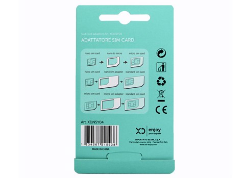 XD Enjoy XDNSY04 adattatore per SIM/flash memory card Adattatore scheda SIM