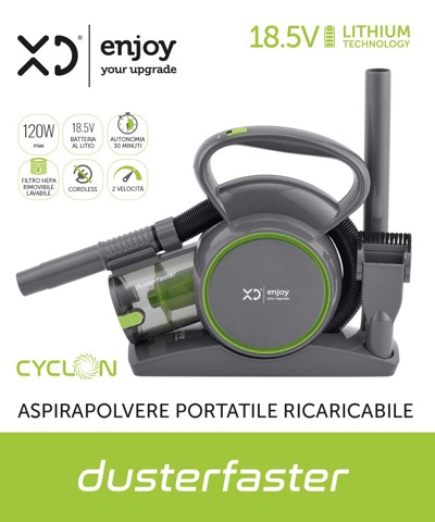 XD Enjoy XDNY273 aspirapolvere senza filo Verde, Grigio Senza sacchetto