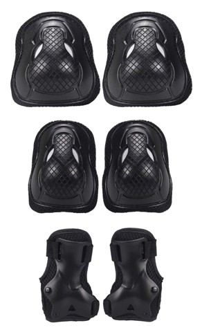XD Enjoy XDRZ822BLK set di protezione sportiva Ciclismo, Pattinaggio in linea, Pattinaggio su rotelle, Skateboard