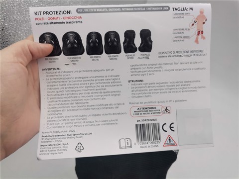 XD Enjoy XDRZ822BLK set di protezione sportiva Ciclismo, Pattinaggio in linea, Pattinaggio su rotelle, Skateboard