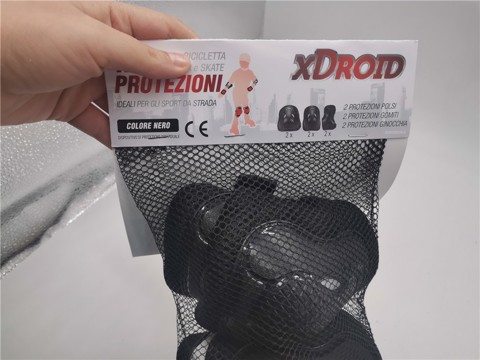 XD Enjoy XDRZ822BLK set di protezione sportiva Ciclismo, Pattinaggio in linea, Pattinaggio su rotelle, Skateboard