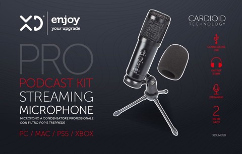 XD Enjoy XDUM858 microfono Nero Microfono da tavolo