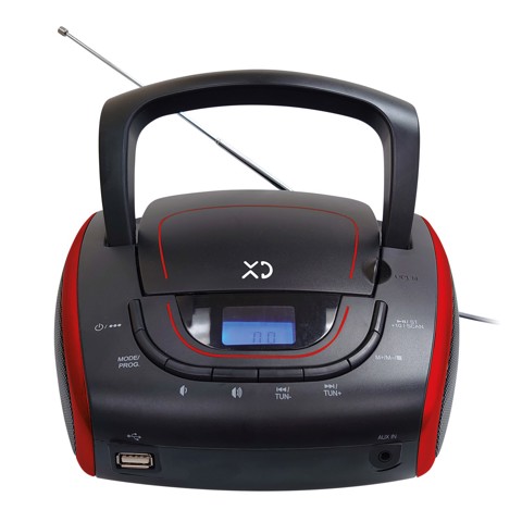 XD Enjoy XDUSB918PRED lettore CD Lettore CD portatile Nero, Rosso