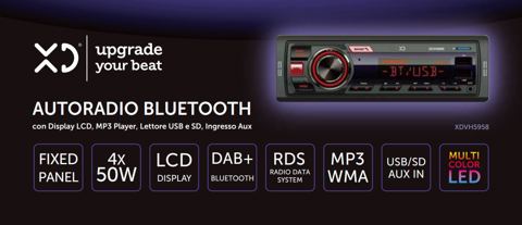 XD Enjoy XDVH5958 Autoradio dab/dab+ , Bluetooth,usb,micro sd,aux