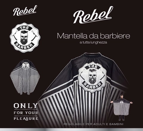 Rebel XDWGBS006 mantella da barbiere per il taglio dei capelli taglia unica unisex