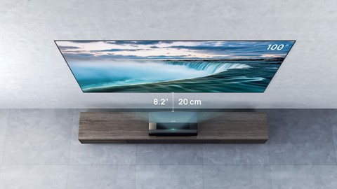 XGIMI Aura videoproiettore Proiettore a raggio ultra corto 2400 ANSI lumen DLP 2160p (3840x2160) Compatibilità 3D Nero, Argento