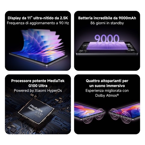 Xiaomi Redmi Pad 2 Mediatek 256 GB 27,9 cm (11") 8 GB Wi-Fi 5 (802.11ac) Grafite