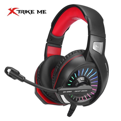 Xtrike Me GH-890 Auricolare Cablato A Padiglione Giocare Nero, Rosso