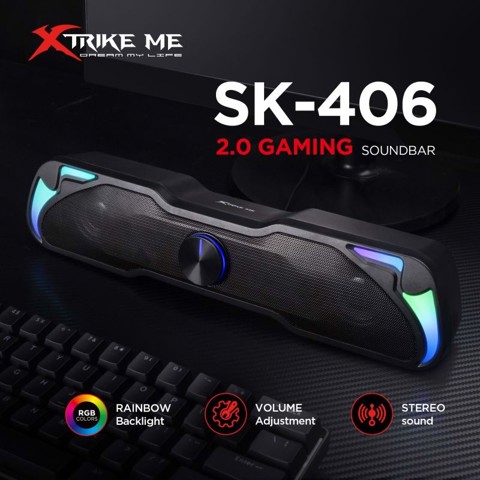 Xtrike Me Stereo Sound 2.0 Gaming Soundbar