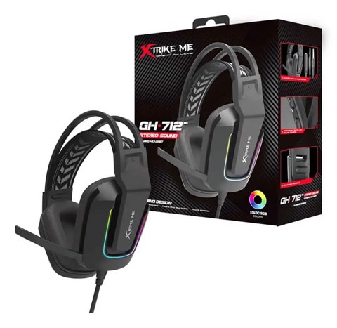 Xtrike Me XDXT712 cuffia e auricolare Cablato A Padiglione Gaming Nero