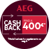 La qualità che ti premia: acquistando uno degli elettrodomestici AEG in promozione ricevi fino a 400€ di rimborso direttamente sul tuo conto.