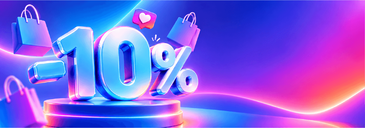 Sconto 10% seguendoci su Instagram